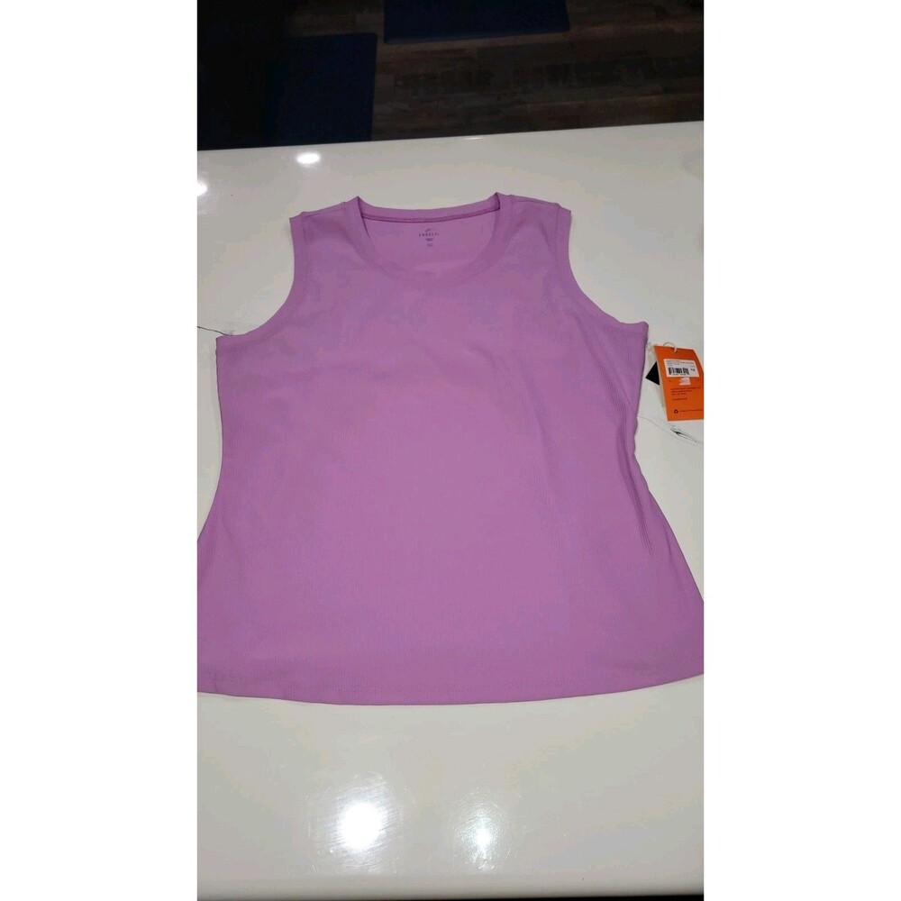 NWT Freely Tank Top Womens 1X RacerBack Lavendar Activewear Gym Shirt B19